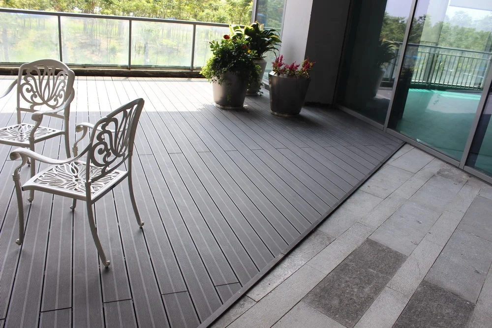 Wood Plastic Composite Decking Solid WPC Engineered Flooring 140*25mm