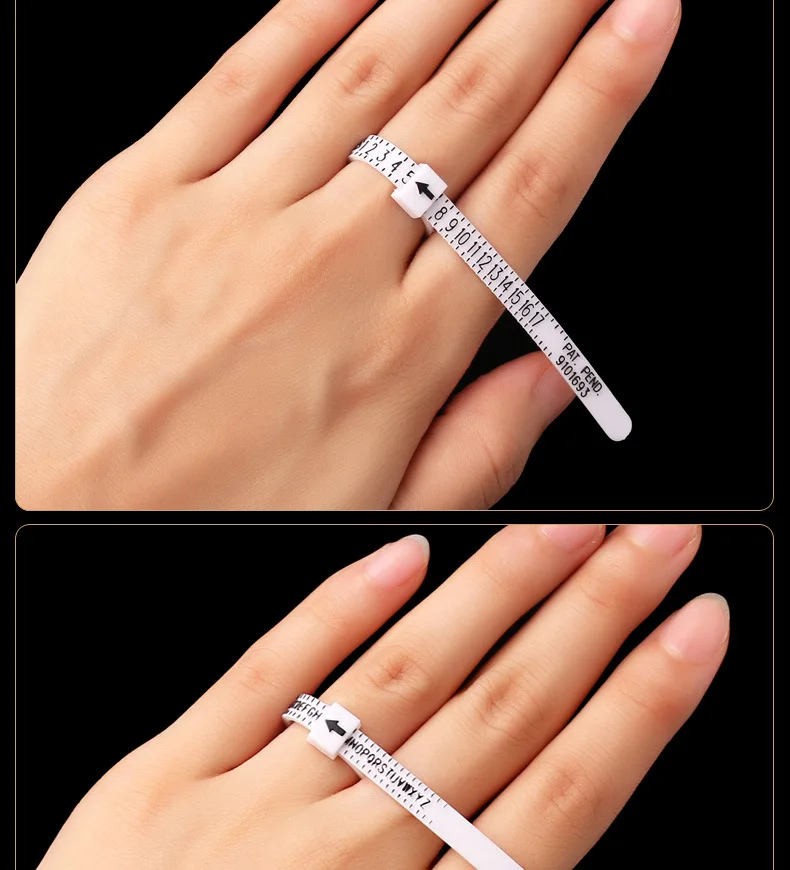 Аксессуары Yiwu, ювелирные изделия, пластиковое кольцо Sizer EU UK USD, измеритель для пальцев для женщин/мужчин и детей
