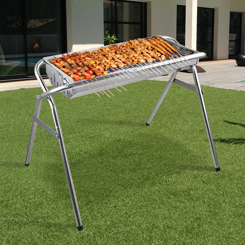 Commercial Wholesale Price Portable Folding Design Stainless Steel Outdoor Charcoal BBQ Grills