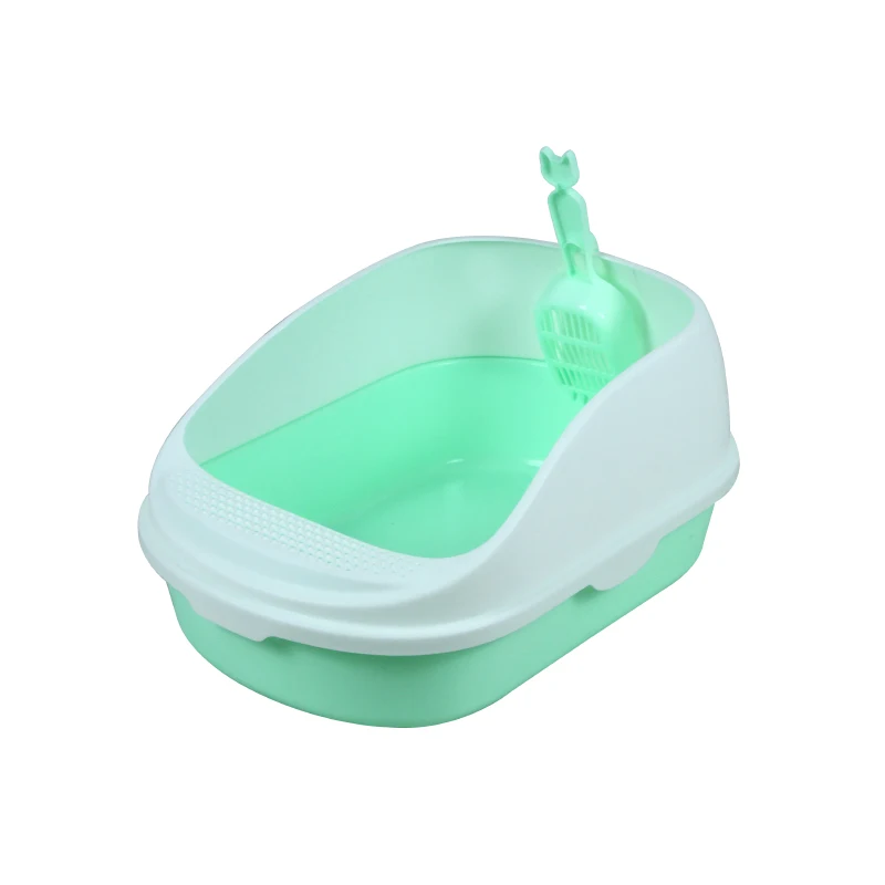 Pet Products Cleaning Closed Plastic Prevent Taking Out Cat Toilet box Trays With Shovel Cat Litter Box