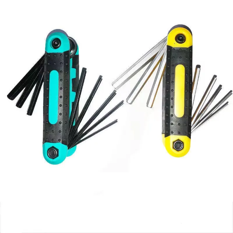 Mulit-Purpose Hexagon Wrench Professional plastic allen key folding hex wrench set hand tool kit