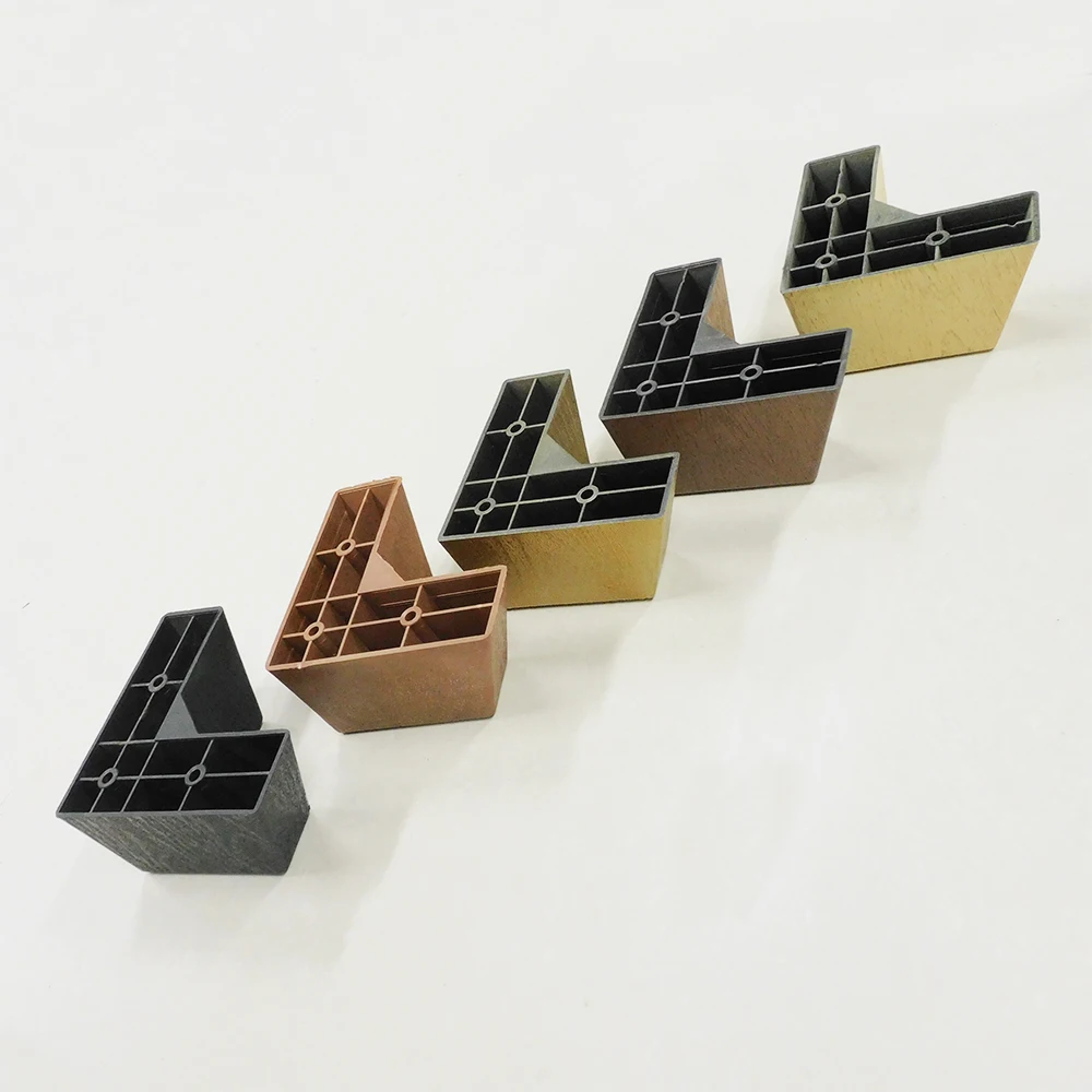 L shape sofa black plastic cabinet feet sofa leg Triangular leg of sofa