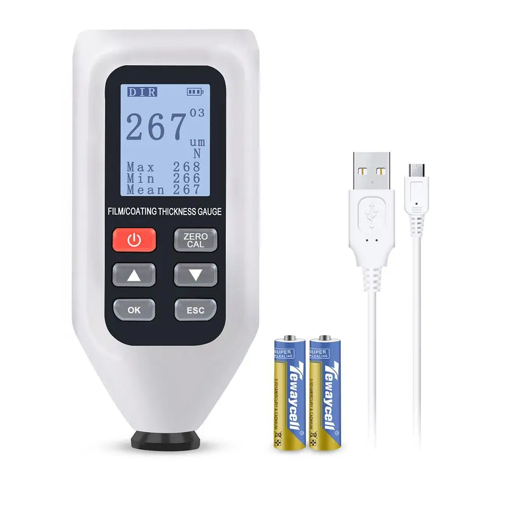 Цифровой измеритель толщины лакокрасочного покрытия 0 ~ 1300um 112*51*28 мм XINTEST/OEM 80 г