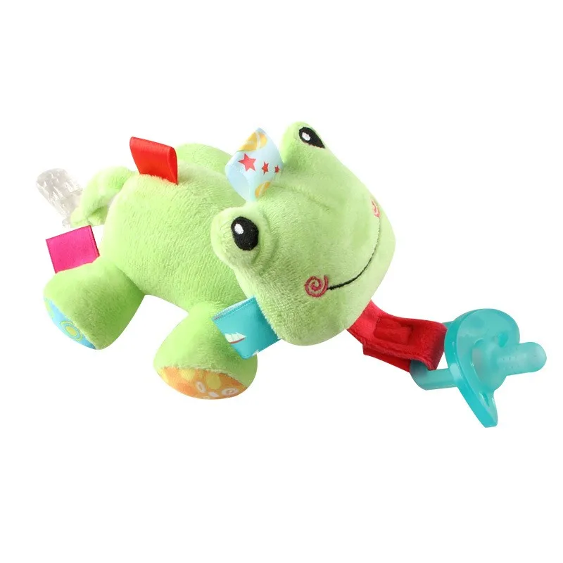 Wholesale custom Baby Soother Pacifier Holder Dummy Clip With Plush Animal Toys