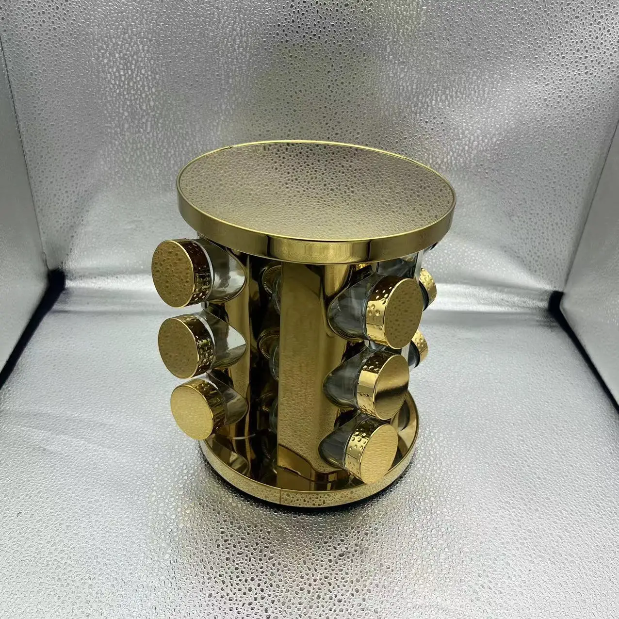 Rotating Spice Rack Kitchen Household 360 Degree Round Spice Rack Countertop Oil Salt Sauce Vinegar Sugar Seasoning Jar