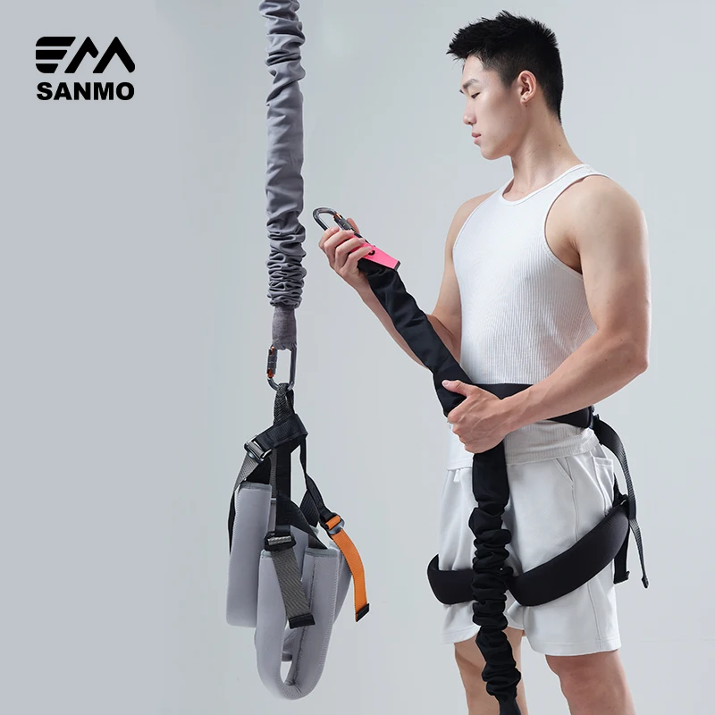SANMO CE HOT SALE Adjustable Trampoline Jump Harness for fitness bungee cords Cord Equipment Aerial Yoga Bungee Jumping Fitness