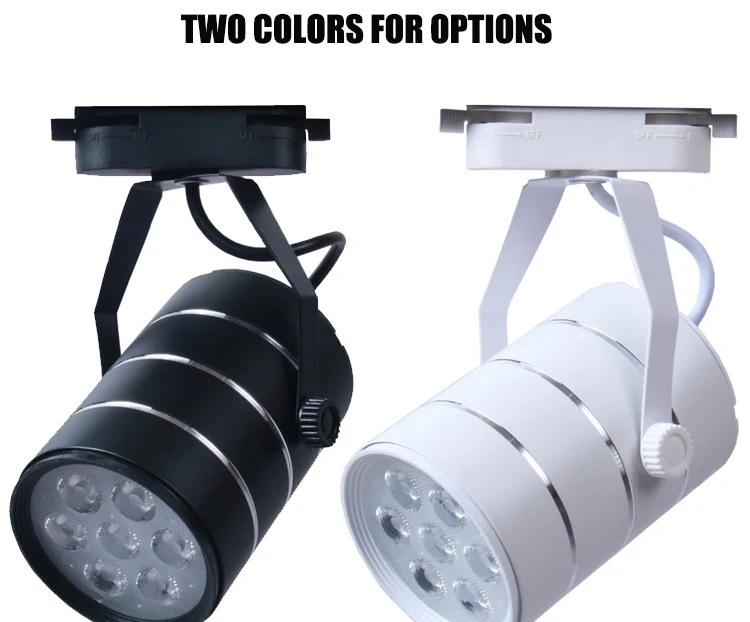 White Black Ceiling Spotlight Led Track Lamp with SMD Chip for Commercial Lighting 5W 12W 18W
