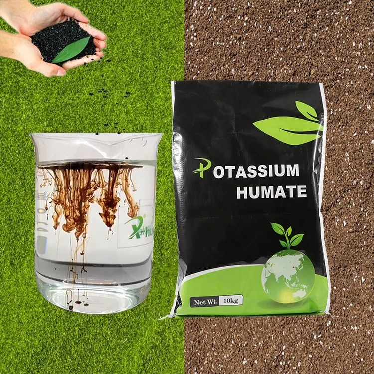 Organic Fertilizer Water Soluble Humic Manufacturer Extracted from Leonardite Potassium Humate