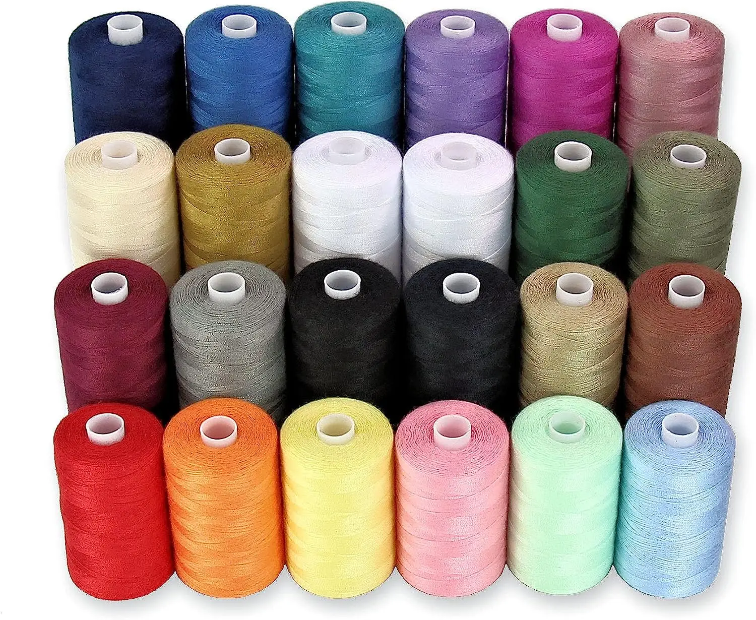 Best Selling Customized Factory 100 Polyester 1500M Solid Color Dyed Spun Sewing Thread with Elastic Thread for Sewing