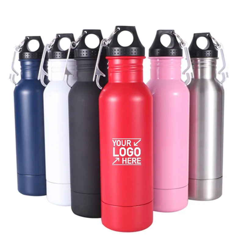 12oz Single Wall 304 Stainless Steel Double Section Sports Water Bottle Beer Keep Cold Stainless Steel Bottle Bottle with Opener