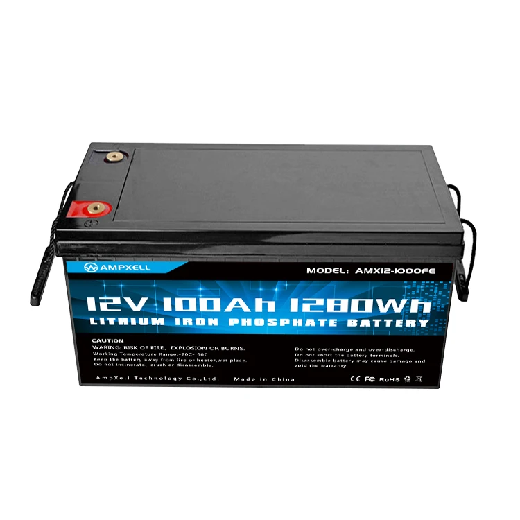 Factory Wholesale AMPXELL 12V 100Ah 18650 lithium battery pack suitable for solar energy electric vehicle RV Campers