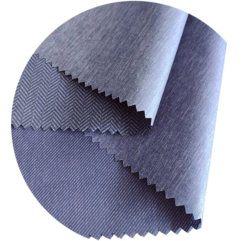 Factory Hot Selling Men Puffer Jacket Fabric Polyester Cationic Melange Fabric Sublimation Print PU Coated