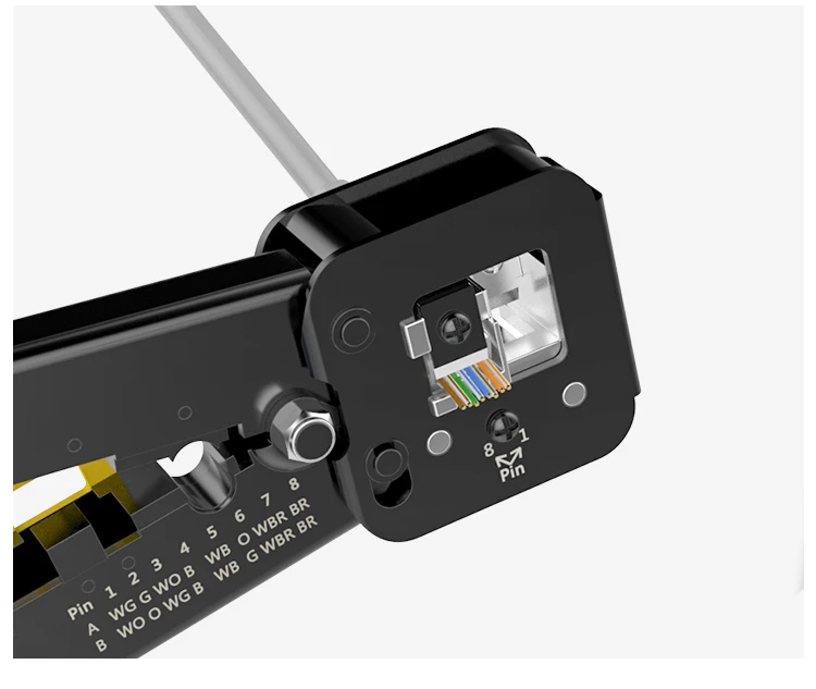 ZHEFAN Easy Wire Cutter Stripper Pliers Multi-tools Cat5e Cat6 Pass Through Crimper RJ45 Hand EZ Crimp Tool