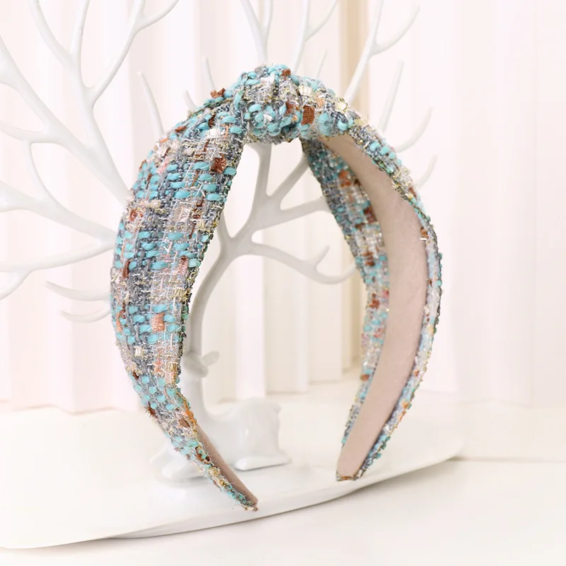 Wholesale Luxury Crystal Pearl Knot Jewelled Headbands Women Bride Knotted Wedding Baroque Designer