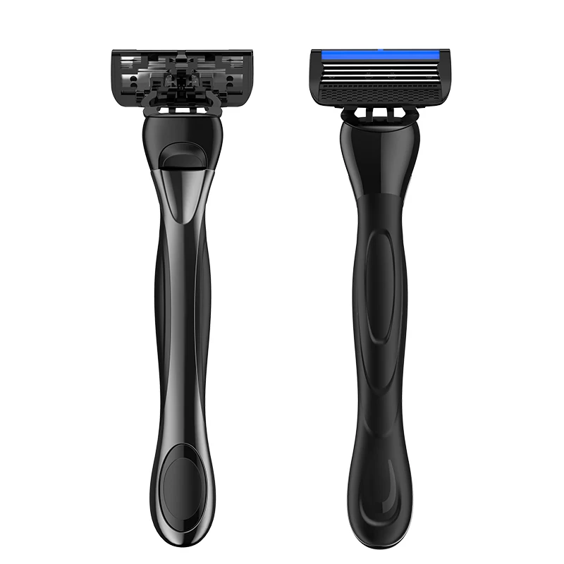 Female shaving razor high quality with four blades metal comfortable handle system razor