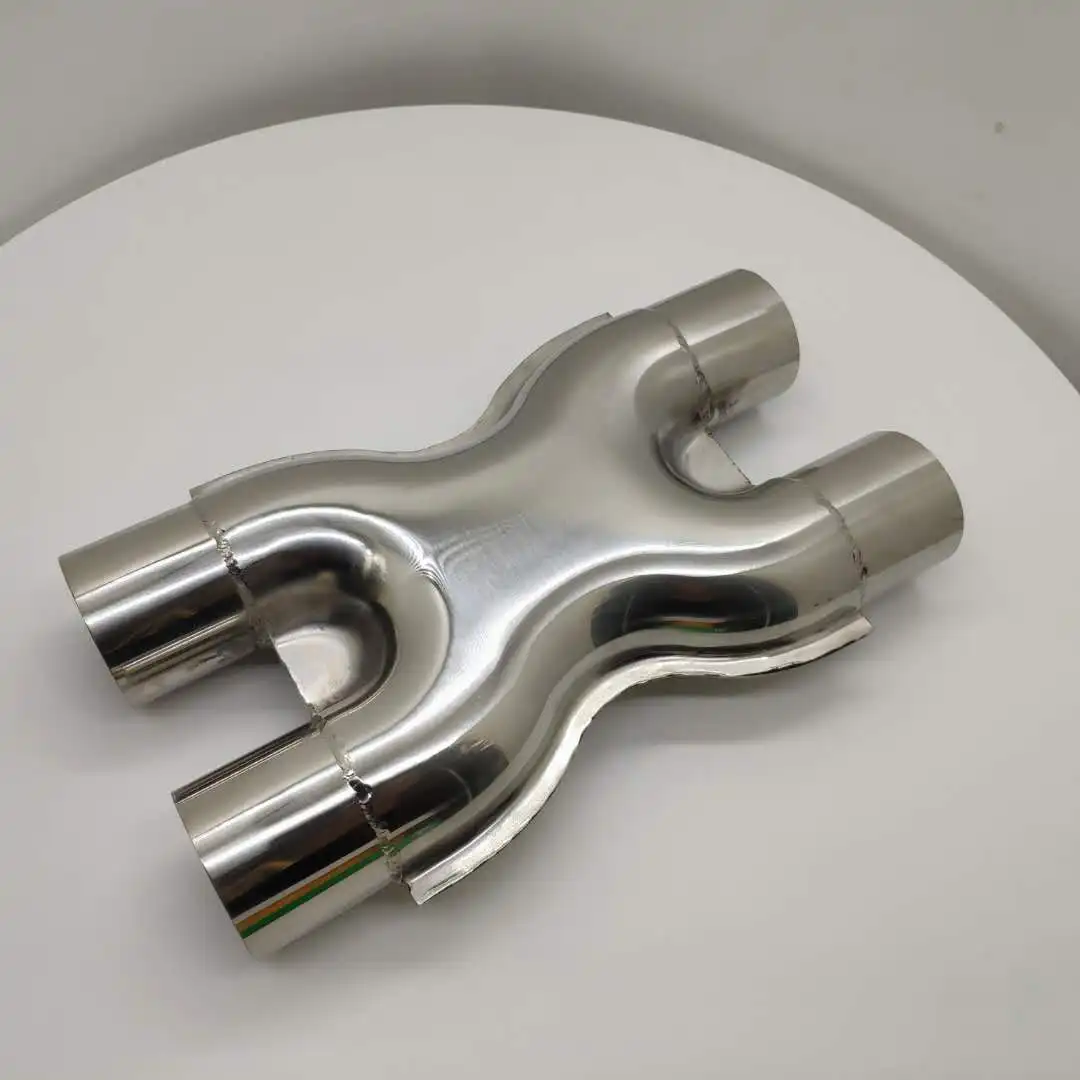 2.25inch 2.5inch 3inch Crossover X Pipe Universal Custom Dual Exhaust Pipe Muffler Tube