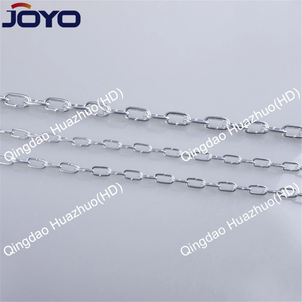 China manufacturer Din5685 welded galvanized steel long link chain. .