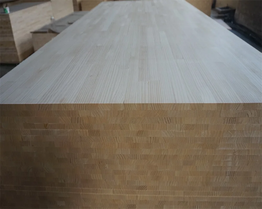 Jiamujia 4*8ft Finger joint wood panel - Top Trending Pine Wood Finger joint Panel for Furniture , Decoration