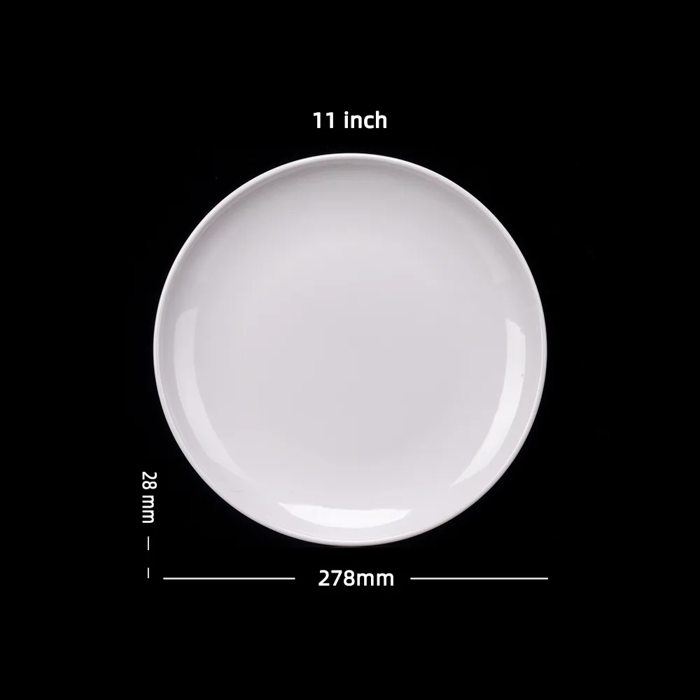 Wholesale Cheap White Dinnerware Plate Melamine Plates for Restaurant