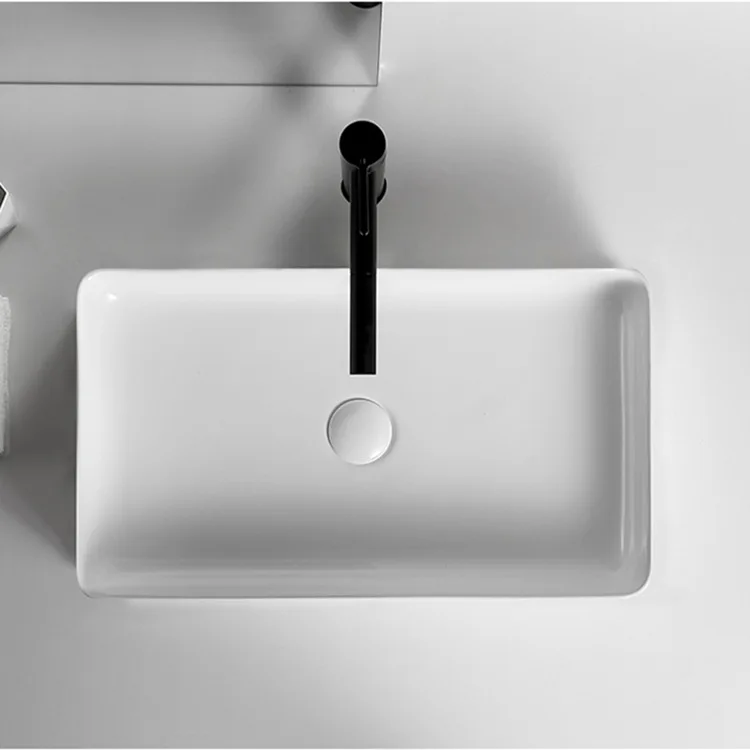 White Single Porcelain Hotel Restaurant Luxury Ceramic Washbasin Bathroom Vanity Wash Basin Bathroom Sinks