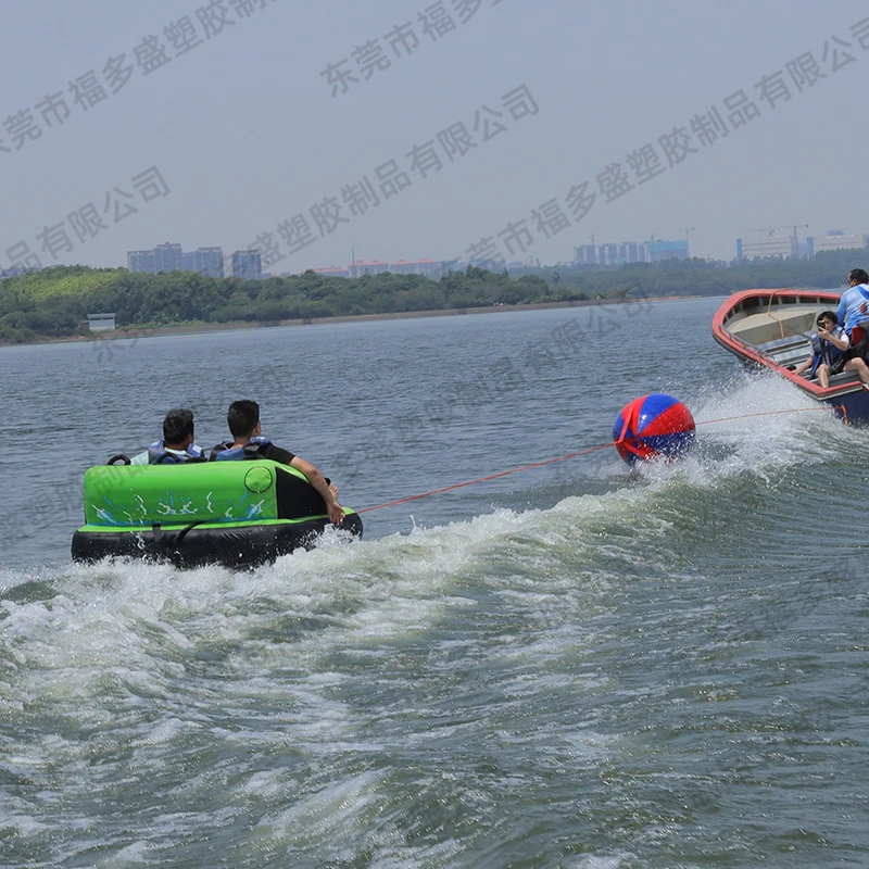 Factory spot towable tube PVC inflatable water tractor foreign trade backrest two three people drag sofa