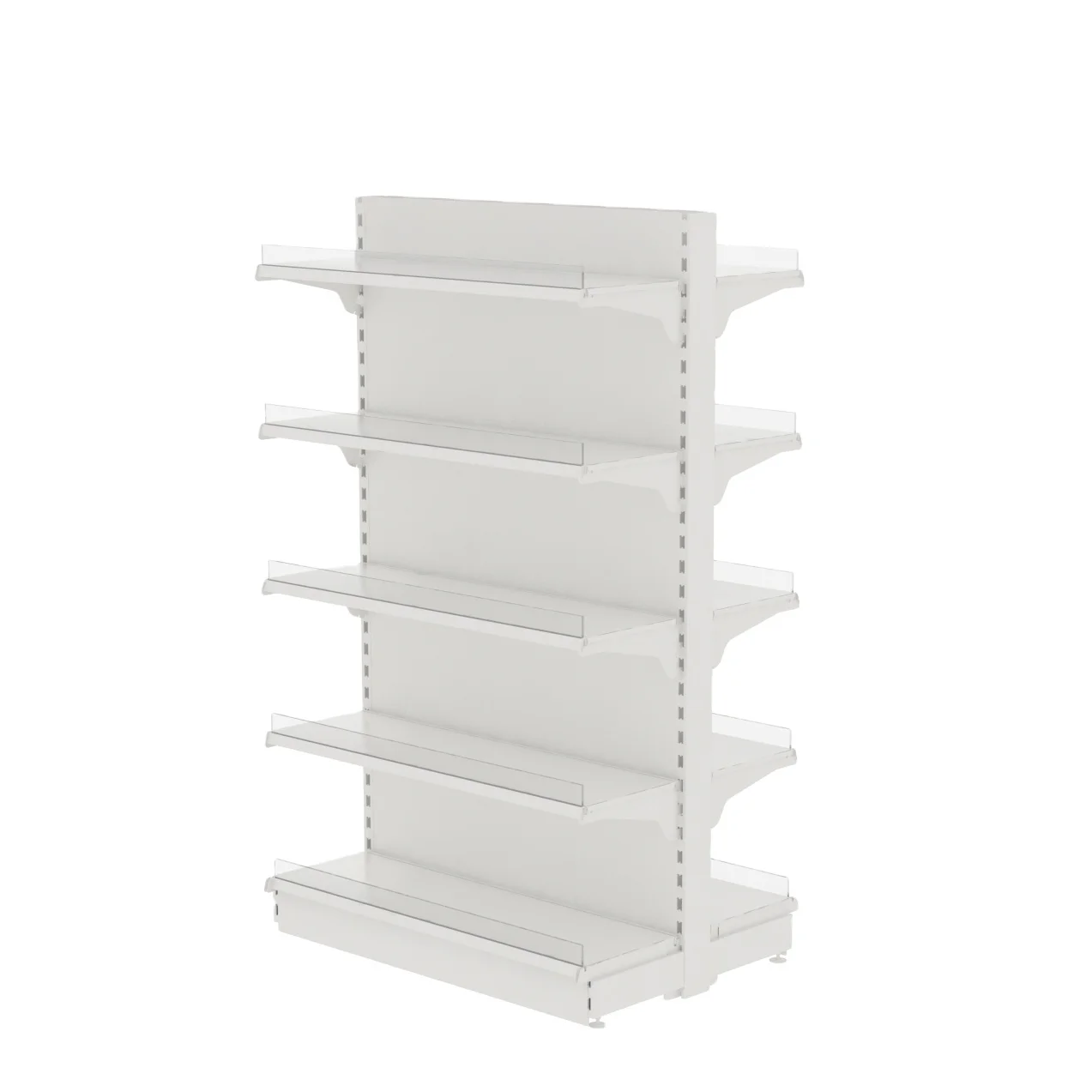 Двухсторонняя железная легкая стойка-стойка для супермаркетов продуктовые полки