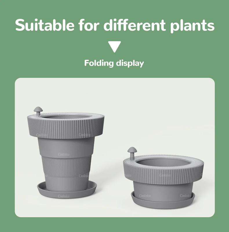 Coolnice  Colorful Garden  Foldable Self Absorbed Watering Planter large case Plastic TPE  flower pots