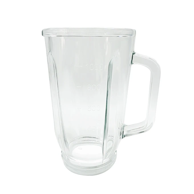 Custom logo Glass Blender Glasses cup mixer jug  jarro redondo vasos de licuadora juicer blender parts replacement blender glass