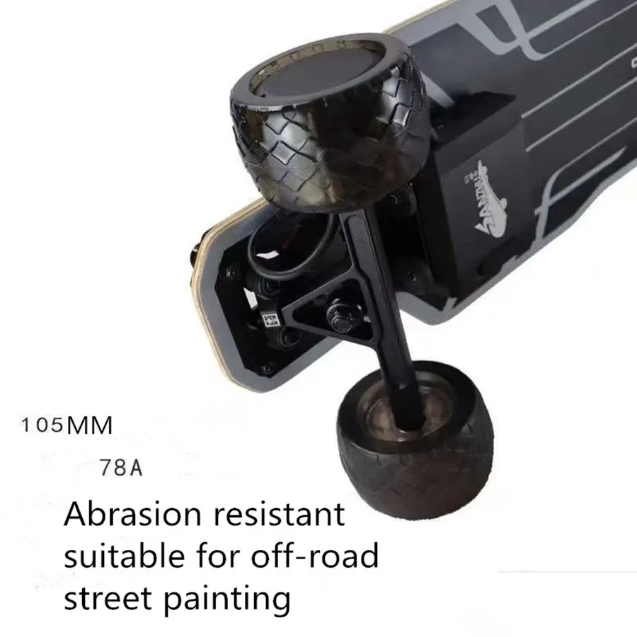 YSMLE Pro High-Speed Off-Road Electric Skateboard for Adults High-Power Long Endurance Four-Wheel Drive Made of Wood