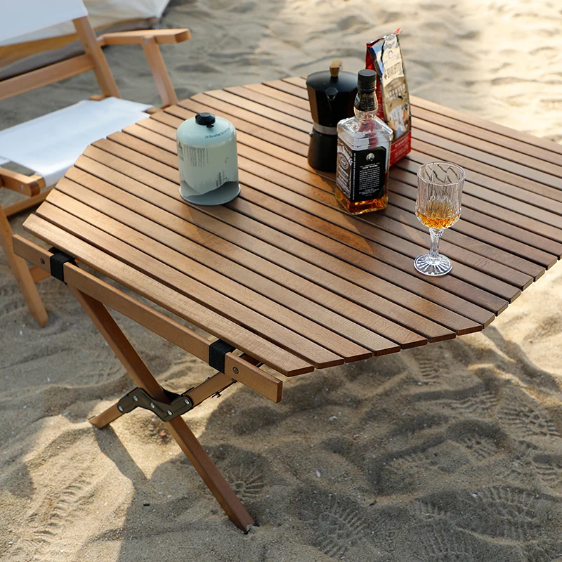 Luyuan Online Store Hot Sale Terrace Anti-rust Mini Camping Equipment Barbecue Picnic Camping Octagonal Egg Roll Table
