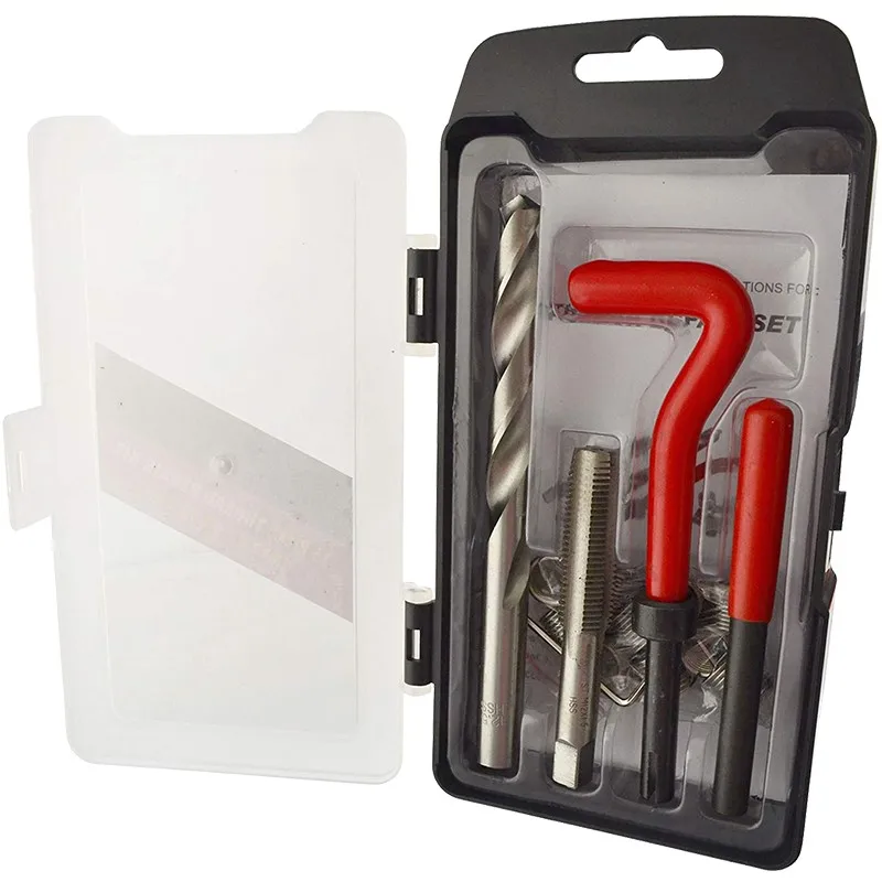 Набор креплений для ремонта резьбы, инструмент для ремонта автомобиля M5 M6 M8 M10 M12 M14, для восстановления поврежденных вставок