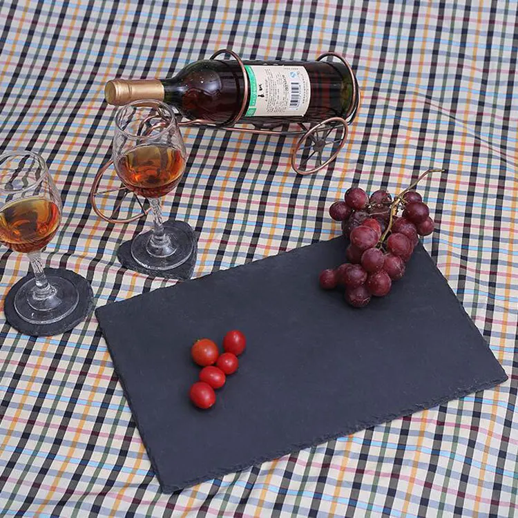 Restaurant And Hotel High Quality Ashtray Detail New Design Natural Old-fashioned Korean Slate Wholesale 3 Tier Serving Tray