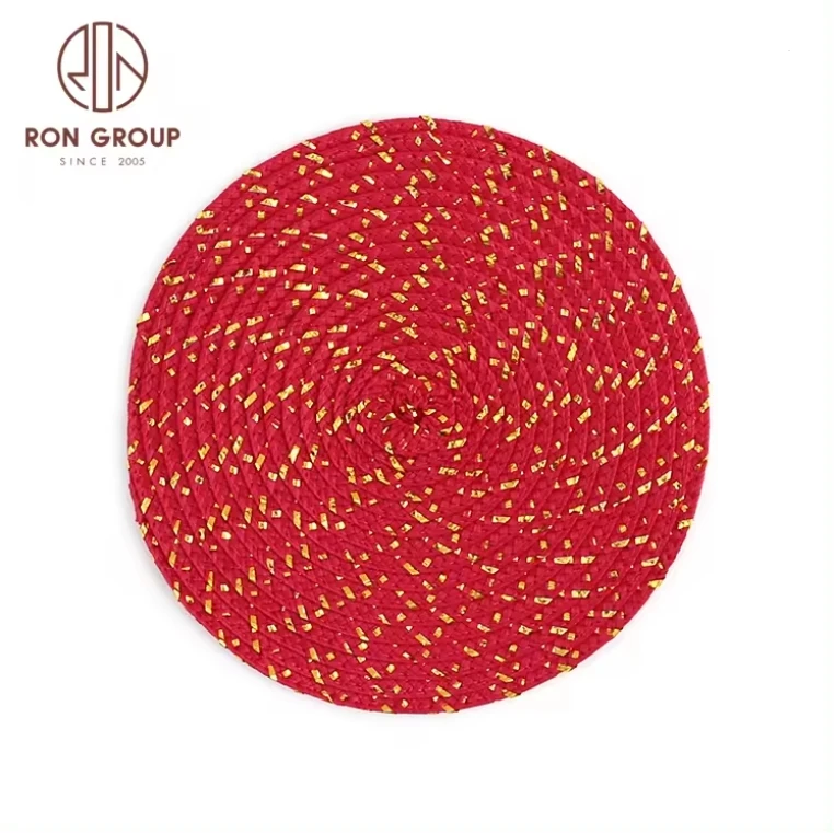 Hot Selling Hotel Rattan Charger Plate Decoration Round PP Material Woven Placemats for Dining Table Luxury Wedding