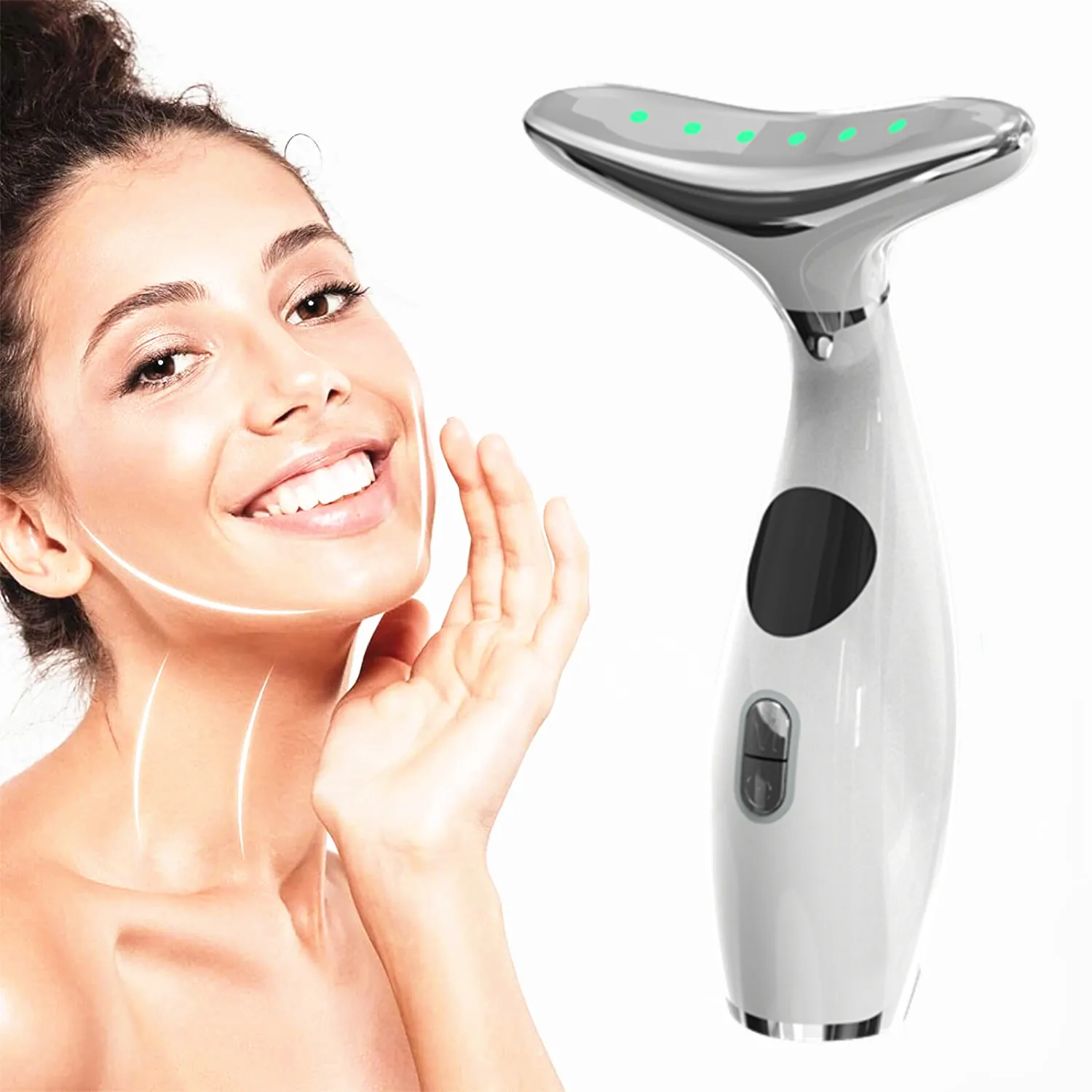 IFINE Beauty Neck Facial Lifting Device Anti-aging Reduce Puffiness Facial Device LED Light Photon Face and Neck Massager