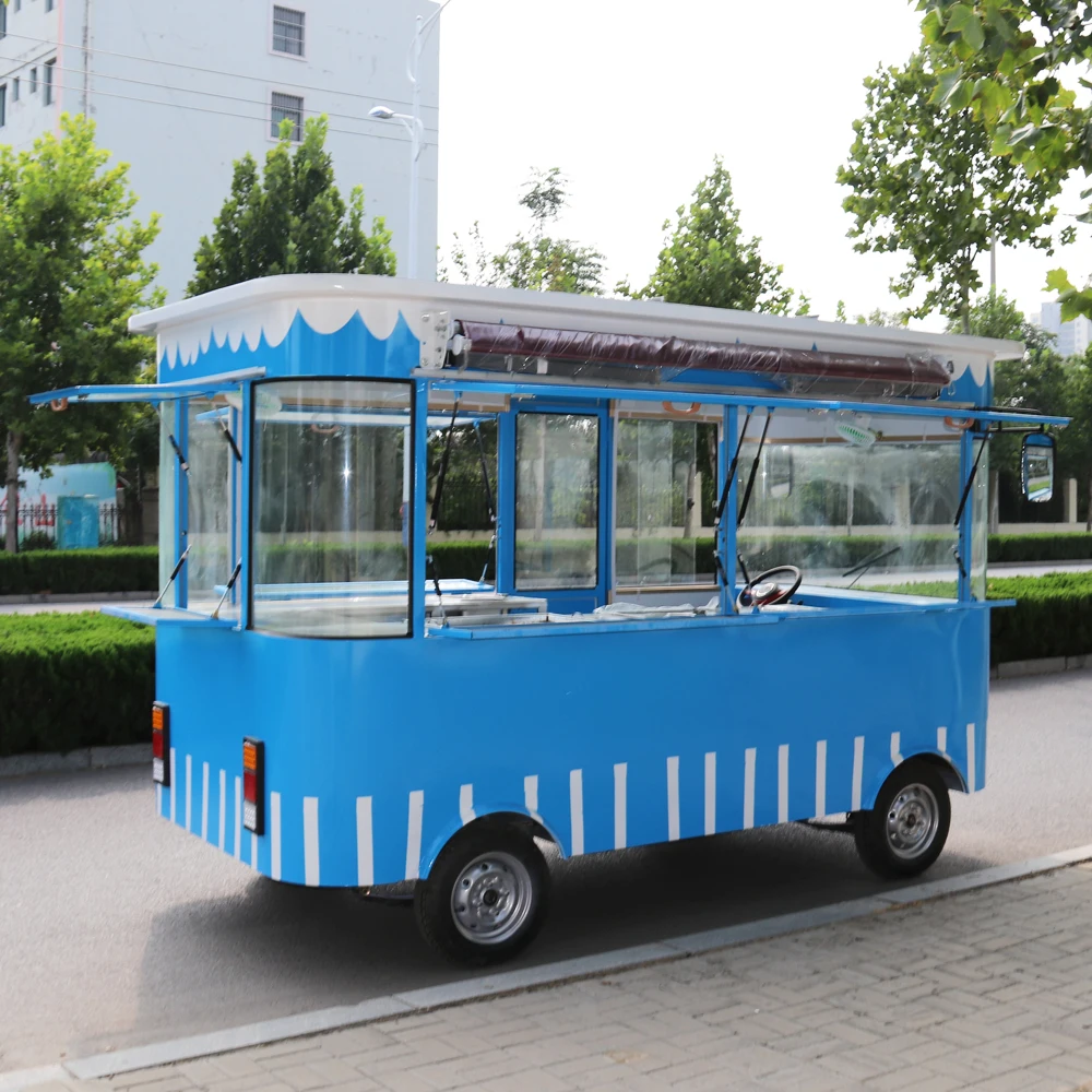 Mobile Kitchen Van Wing Fast Food Trailer Mobile Tacos Truck Coffee Carts Restaurant Food Truck