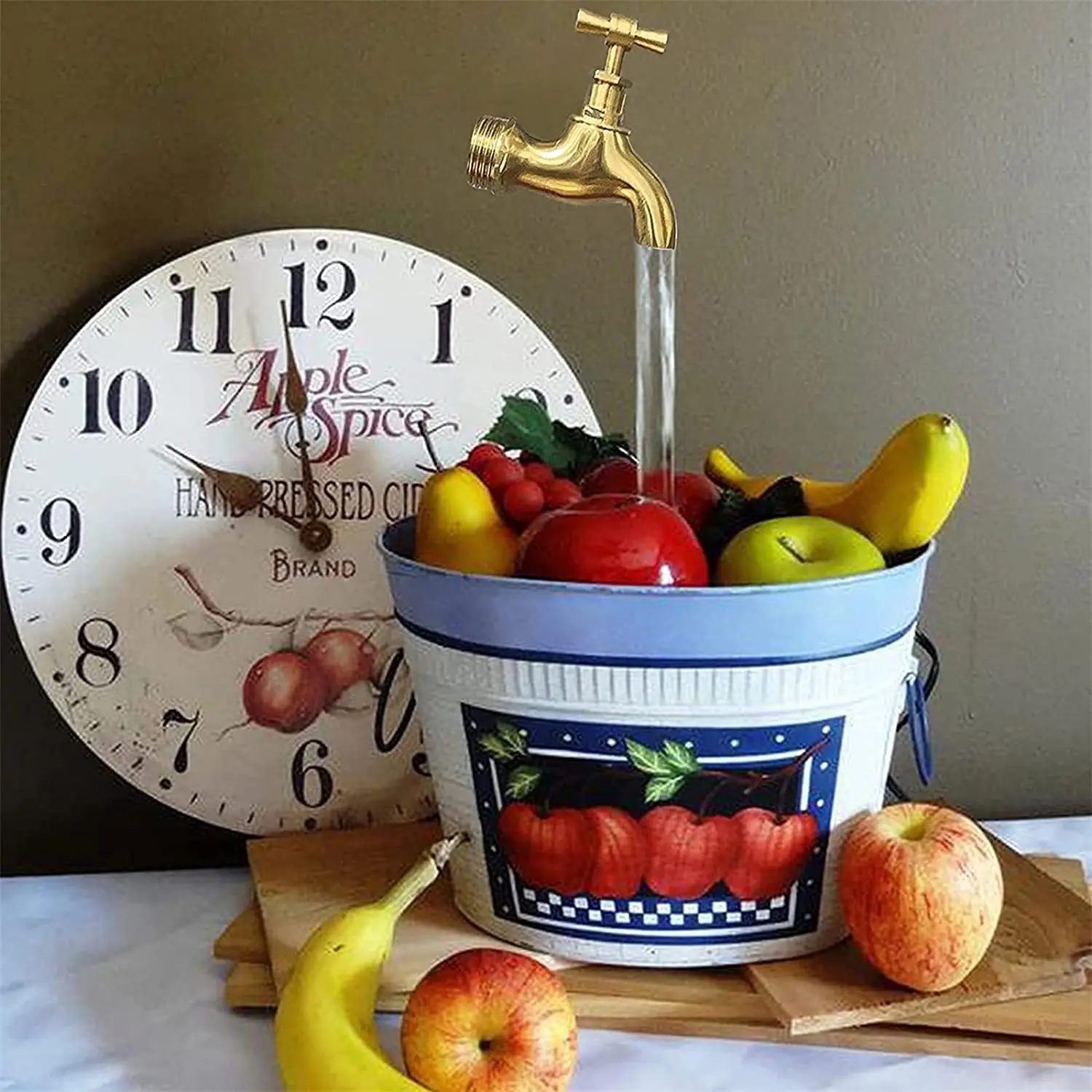 Stealth Flowing Spout Watering Can Fountain Floating Tap Fountain for Home Garden Courtyard Decoration Perfect Gift for Family