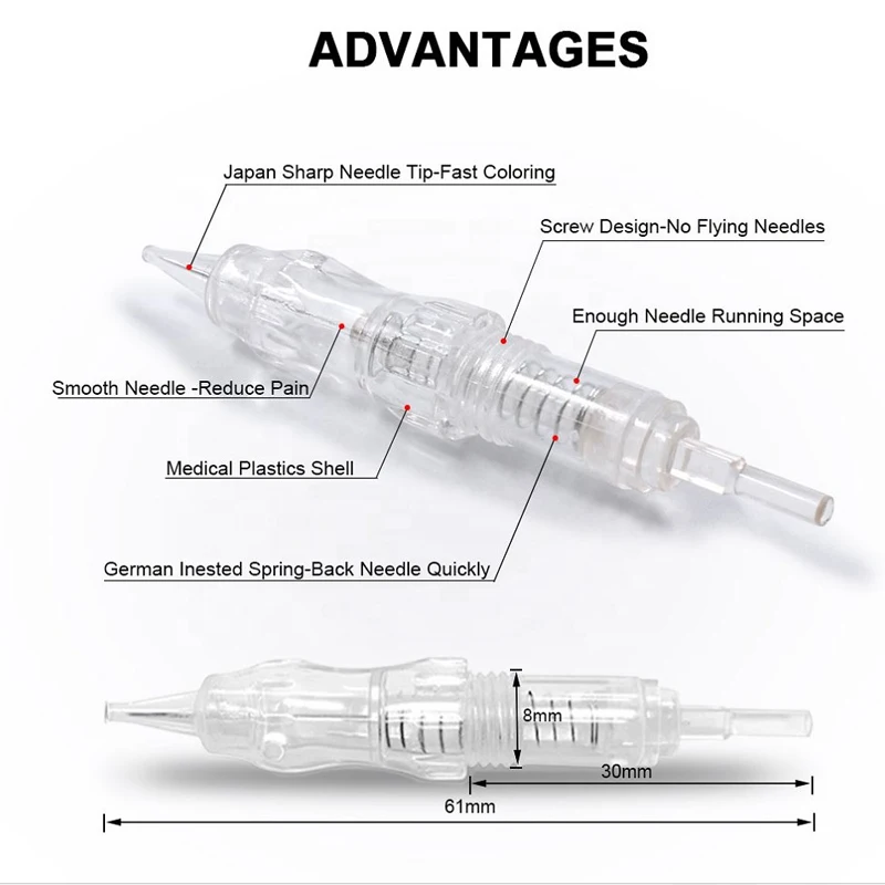 Disposable Small Screw Tattoo Needles Cartridges For Premium Permanent Eyebrow Lips Microblading Makeup