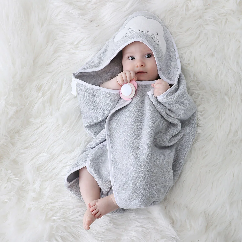 oem Baby Hoodie Towel 3D soft Hooded baby Towel baby bath towels