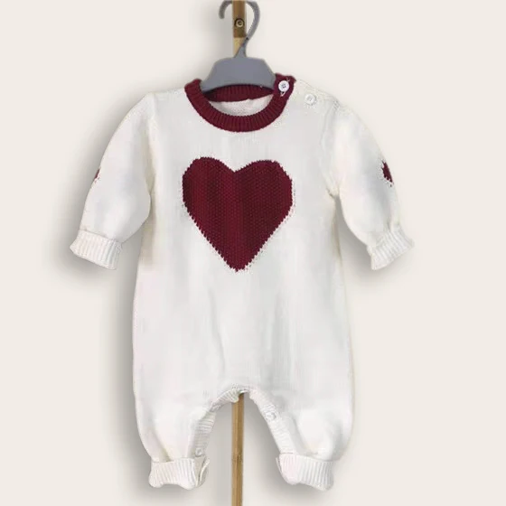
spring knit organic cotton newborn baby clothes infant toddler romper 