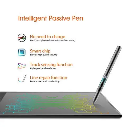 VEIKK Best A30 Graphic Tablet Drawing Tablet Pen Tablet 10 * 6 Inch with 8192 Levels Passive Pen