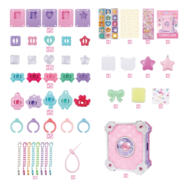 DIY Jewel Rings Stickers Magical Kits for Girls, Handmade DIY Crafting charms DIY Crafts gifts for Kids