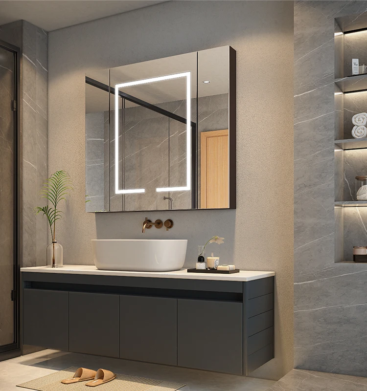 Wholesale Best Selling Luxury Salon Smart Wall Hanging Antifog Mirror Smart Led Light  and anti fog Mirror