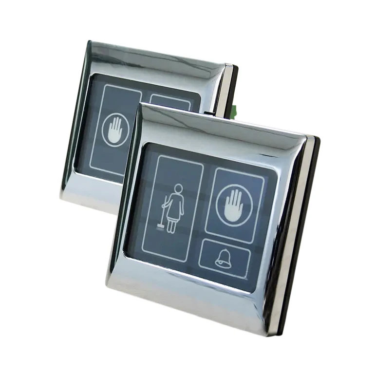 Star hotel guest room please clean, DND, service request system. Touch doorbell system.