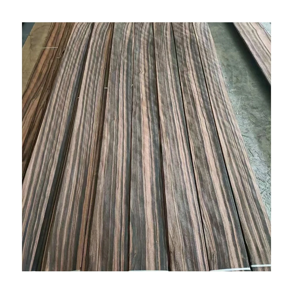 Factory Modern Style 0.5mm Natural Ebony Wood Veneer for Hotel Wall Door and Table Decorative Low Price