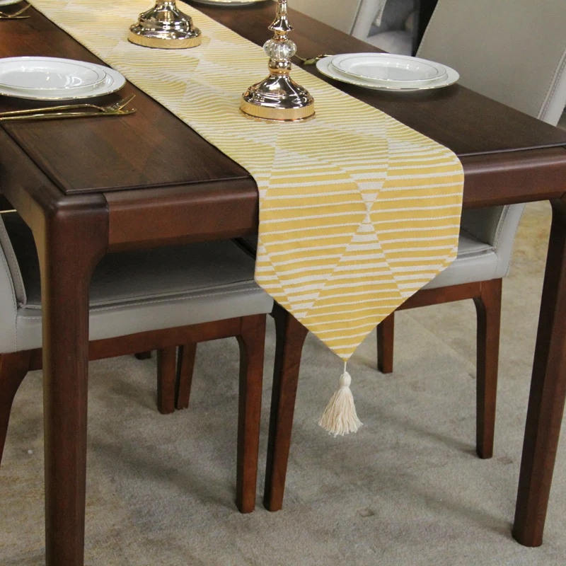 Дикий скандинавском стиле из хлопка и льна с геометрическим рисунком настольная дорожка ТВ шкаф для обуви с настольная дорожка украшения дома могут быть настроены