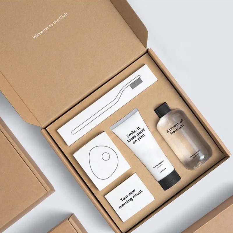 Wholesale Easy to Carry Custom Logo Grooming Spa Soap Bath Set Packaging Gift Box Set Corrugated Recycled Paper Mailer Box