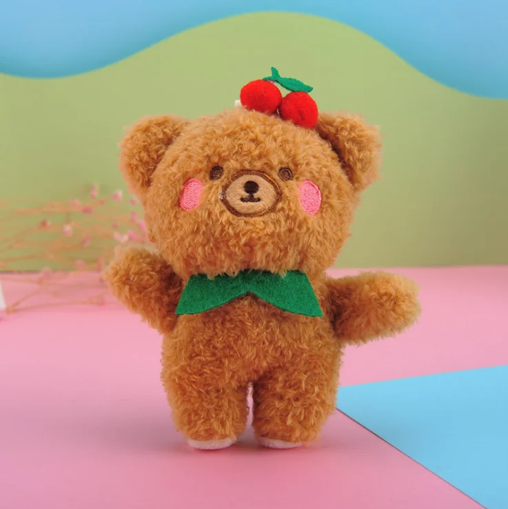 Small Size 2022 New Year bear and rabbit plush keychain toy bunny plush pendant doll for kids gifts