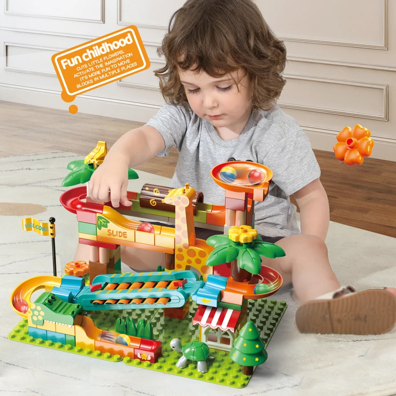 WOMA TOYS New Assemble Children Brick Big Plastic Building Blocks Toy Educational Set for Kids With Music