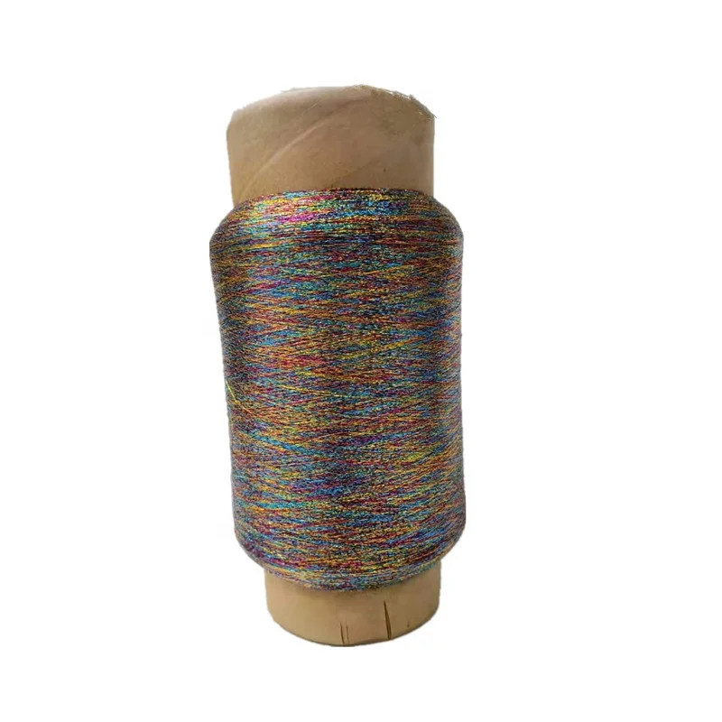 MH Type multi color metallic yarn inside 15D nylon yarn