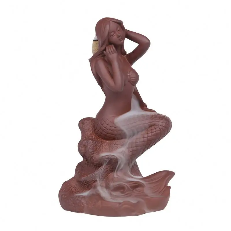 Ceramic Dragon Incense Burners Smoke Backflow Best Cone Censer Stick Holder mini Office Desk Home Decor Teahouse Ornament